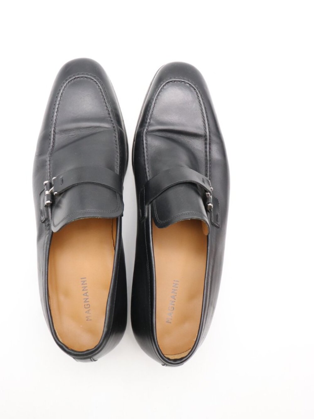 Magnanni Paseo Strap Black Leather Loafers Men's 10.5 M Slip On Dress Casual - Picture 9 of 10